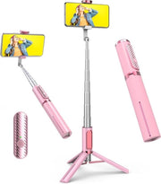 Tripode per Selfie con telecomando e Bluetooth - Stativo per smartphone in lega di alluminio - Standard di sostegno rotativo 270 gradi - Compatibile con iPhone e Android