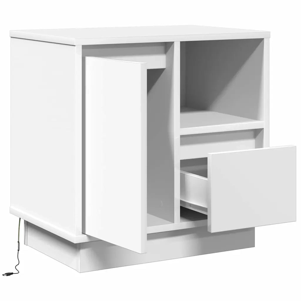 Armadio da Notte con cassetto 2 pcs Bianco 50 x 34,5 x 50 cm. 869579