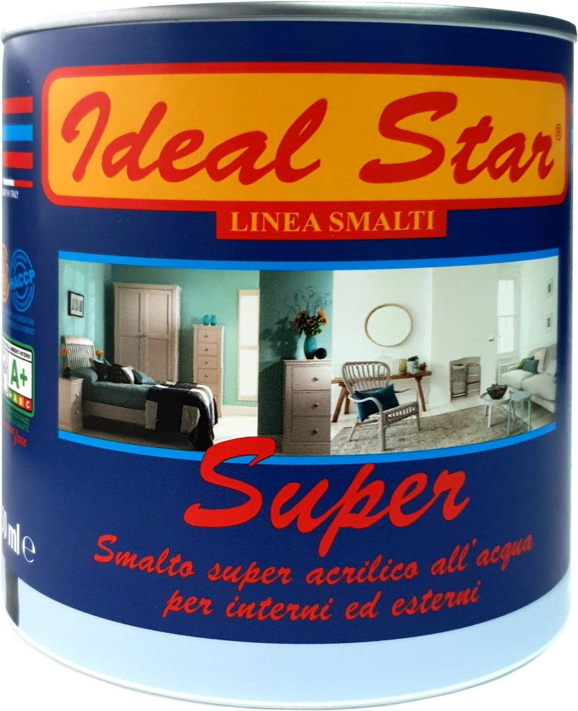SMALTO ALL'ACQUA 'SUPER' IDEAL STAR 0,750 lt - Marrone opaco - IDEAL STAR