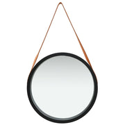 Specchio da Parete | Specchio decorativo con Cinghia 50 cm Nero