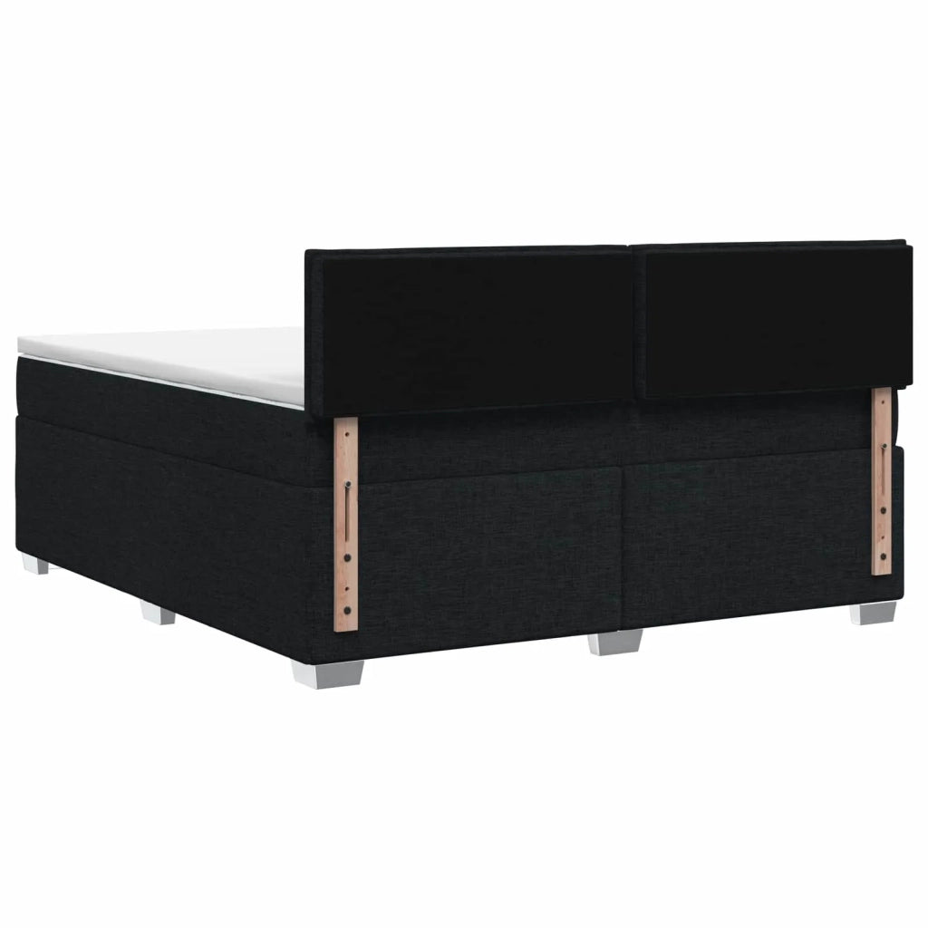 Letto box spring con materasso Nero 160 x 200 cm Tessuto 3450511