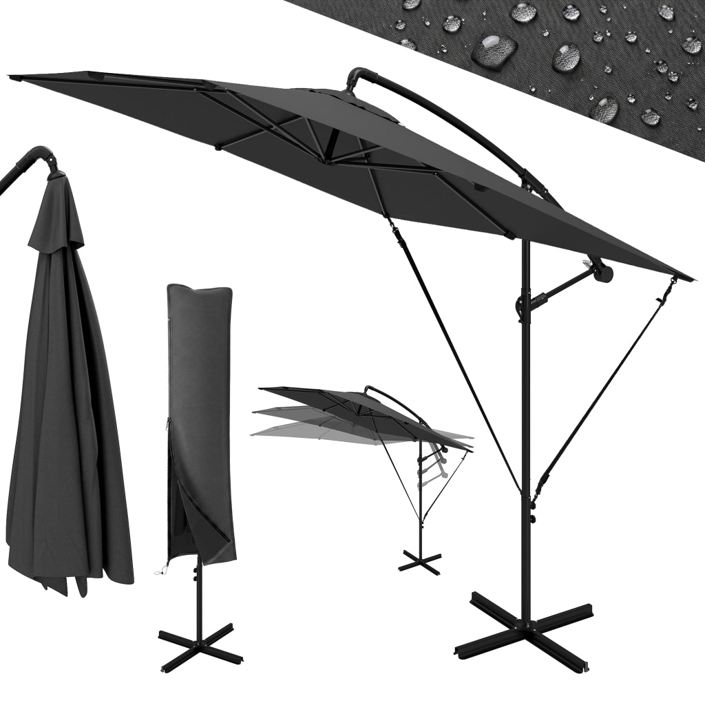 Parasole da giardino esterno ¨C Minimal ¨C grigio 250x250 cm