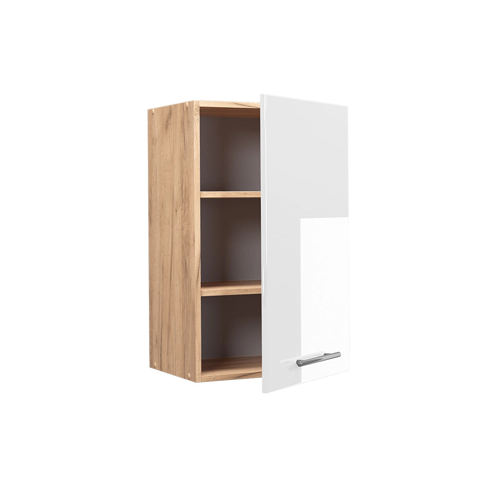 Pensile da cucina Fame-Line Bianco lucido/Rovere dorato 45 cm Vicco