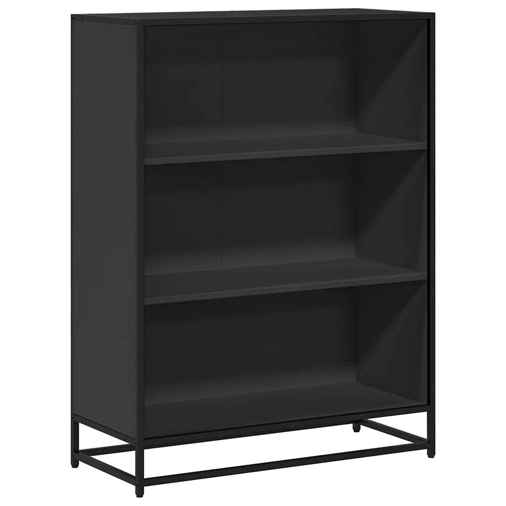 Libreria Nera 80,5x35x107,5 cm in Legno Multistrato 849119