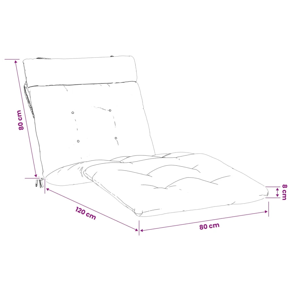 Cuscino per Lettino VIANEN 100% Poliestere Antracite 953935