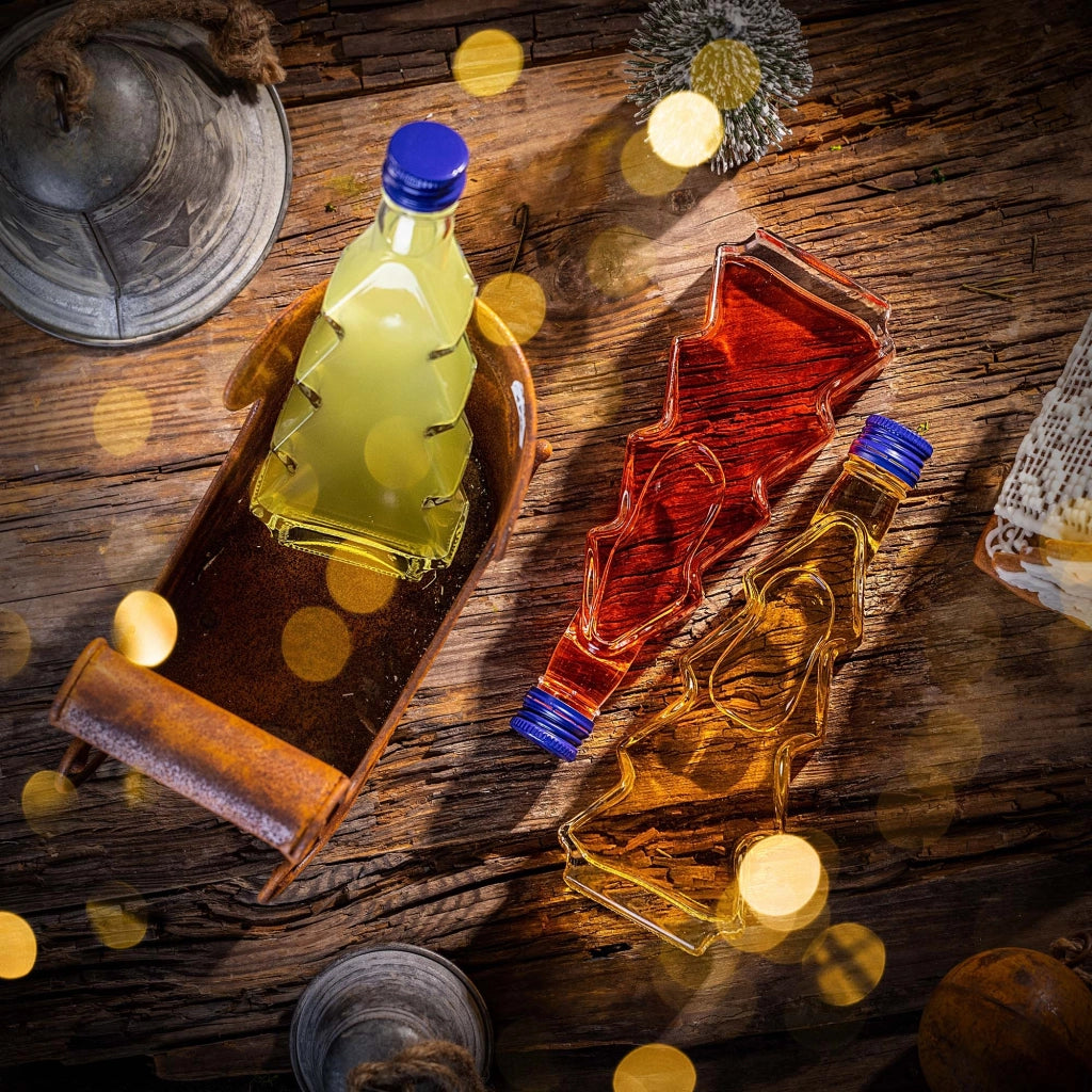 KADAX Butelka choinka 200ml pakiet 5szt z zakętką