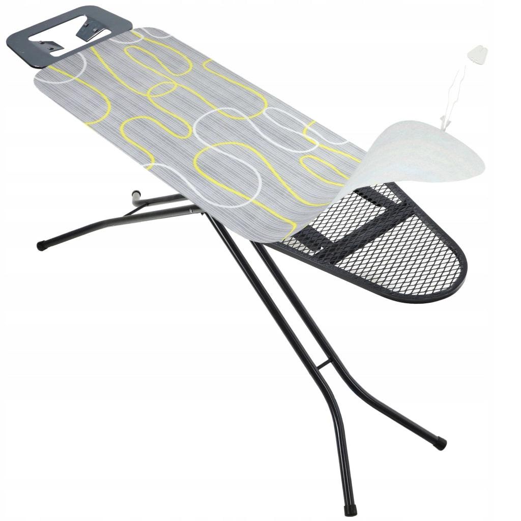 Fodera per asse da stiro KADAX 127x47 cm con retro elasticizzato e lacci.
