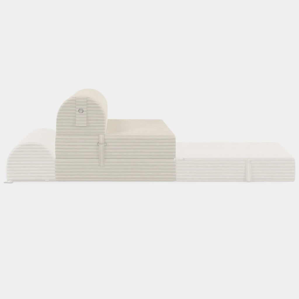 IDMarket - Sedia PALOMA in velluto a coste beige