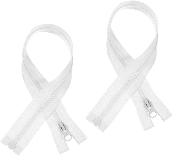 Ritssluiting Universale 40 cm - Rits Divisivo - 2 Pezzi - Plastica - Nero - Materiali di Alta Qualità - Rits di Capelli