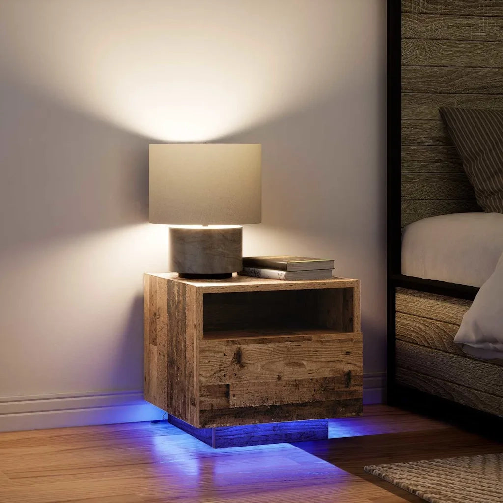 Armadio da Notte con cassetto Legno vecchio 40 x 39 x 37 cm 863066