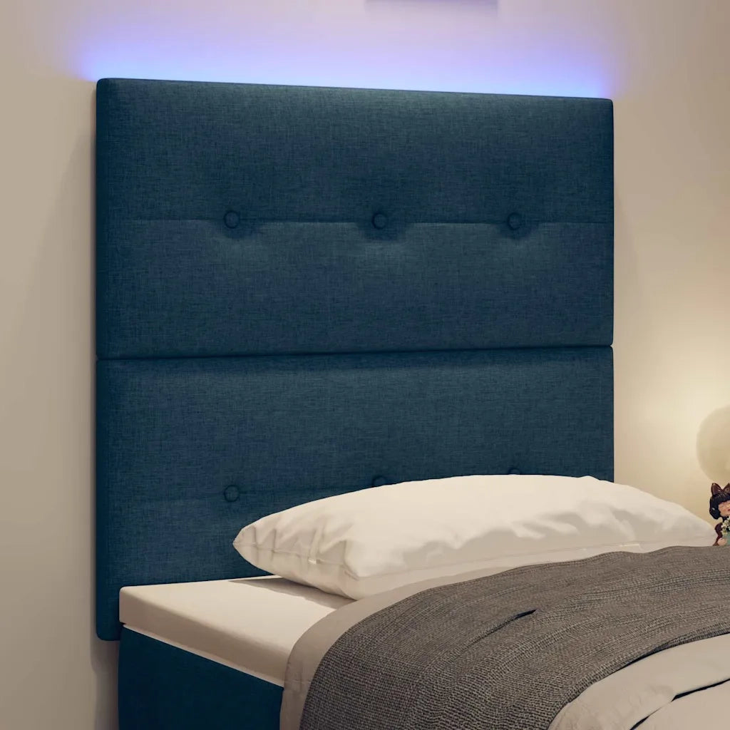 Testiera LED con strisce LED con testiera Blu 80 cm Tessuto 3338390