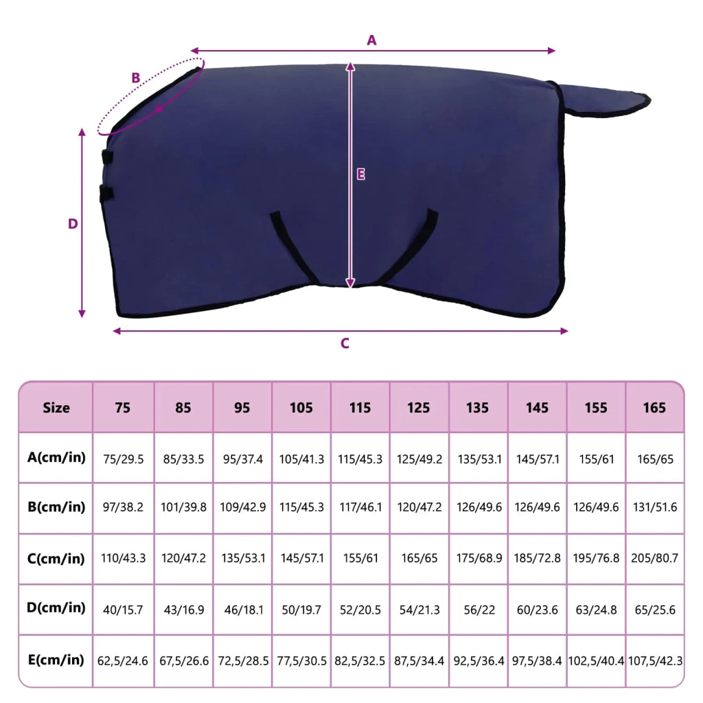 Coperta per Cavalli Blu navy 75 cm Poliestere 42013247