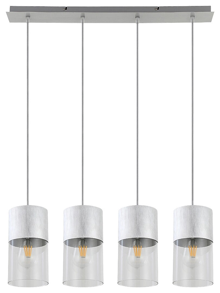 Lampada a sospensione Rabalux Zelkova 4xE27 alluminio
