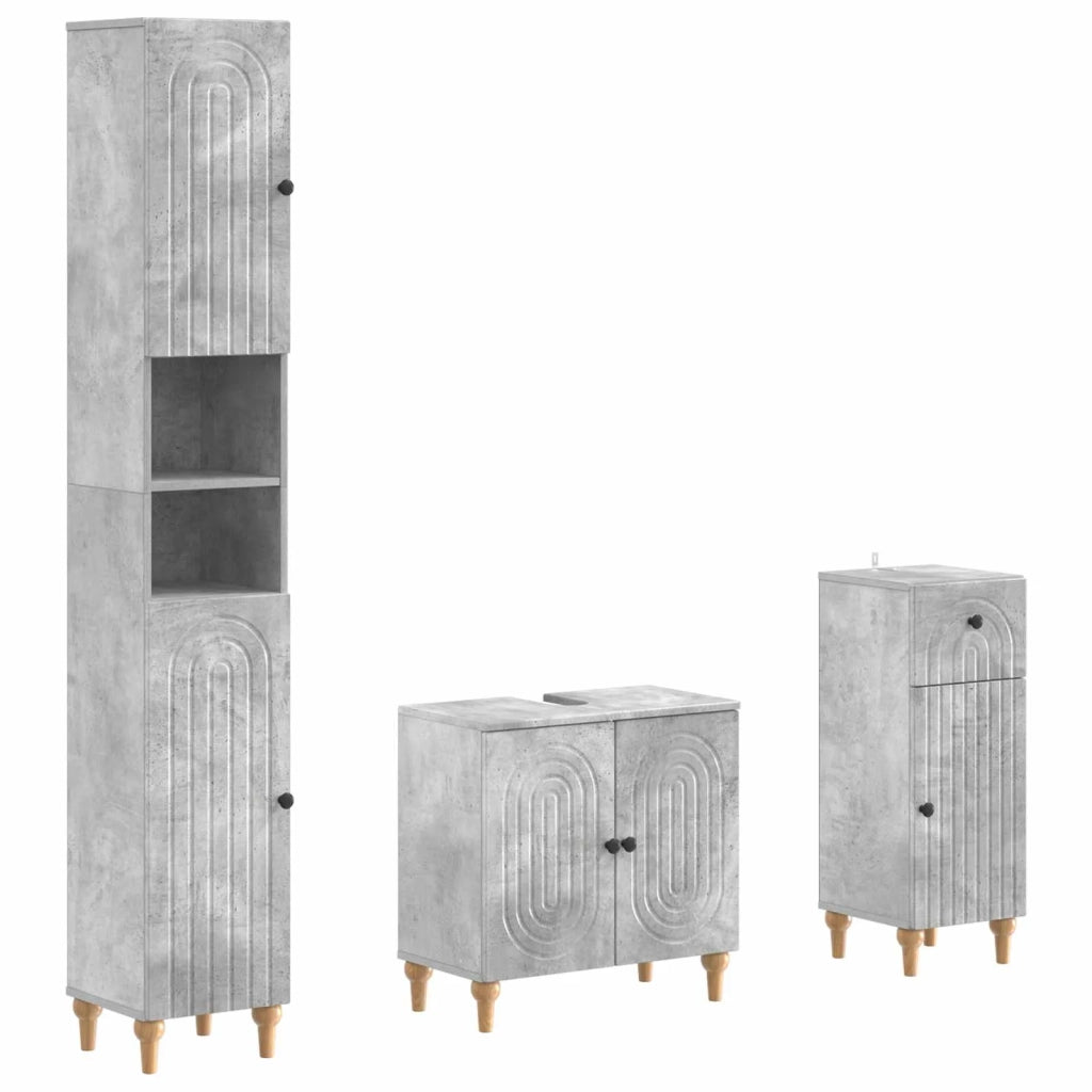 Set di armadietti da bagno in 3 pezzi ALKMAAR 3417831
