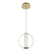 Sospensione Quintiesse Atomo oro vetro trasparente LED 9W