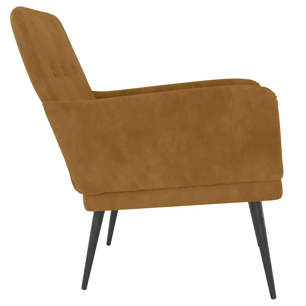 Poltrona Marrone 62x79x79 cm Velluto 351411