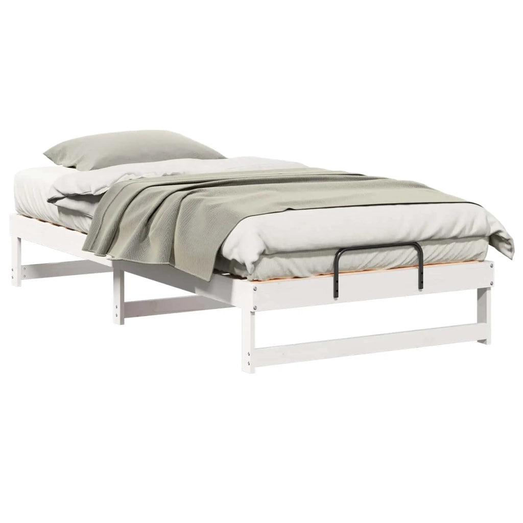 Struttura del letto-Giroletto-Rete del Letto Bianco 100 x 210 cm Pino massello 584858