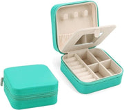 Organizzatore per gioielli con specchio in legno e contenitore per accessori