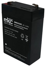 Batteria piombo ermetica 6v 3.2ah ricaricabile terminali faston 4.8 mm