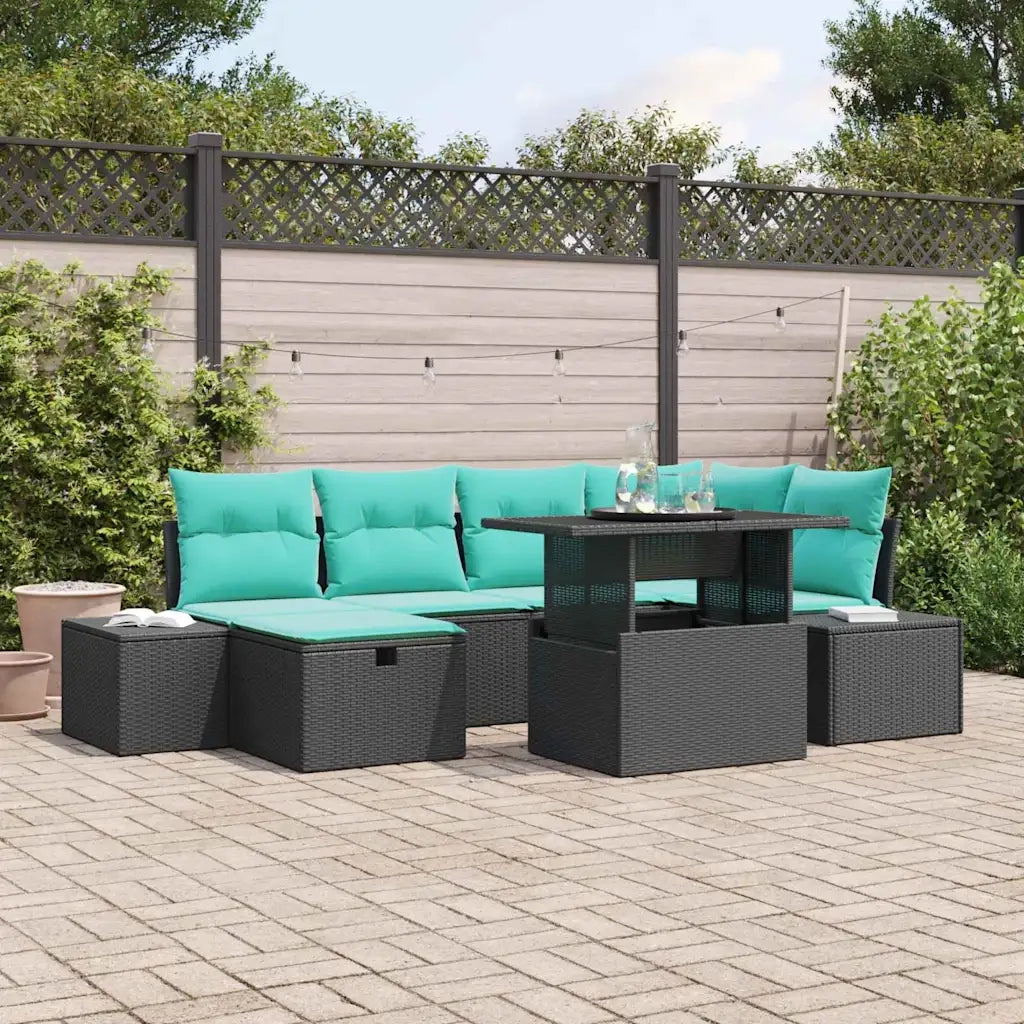 Set Divano da Giardino 7 pz polyrattan 3359883