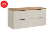 Set mobili bagno 120 cm con piano Adel Cashmere 120 cm