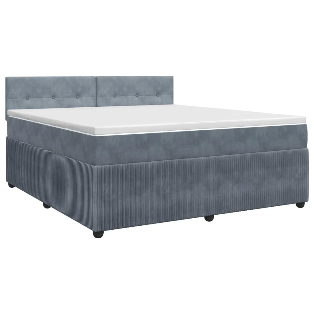 Letto box spring con materasso Grigio Scuro 140 x 200 cm 3451692