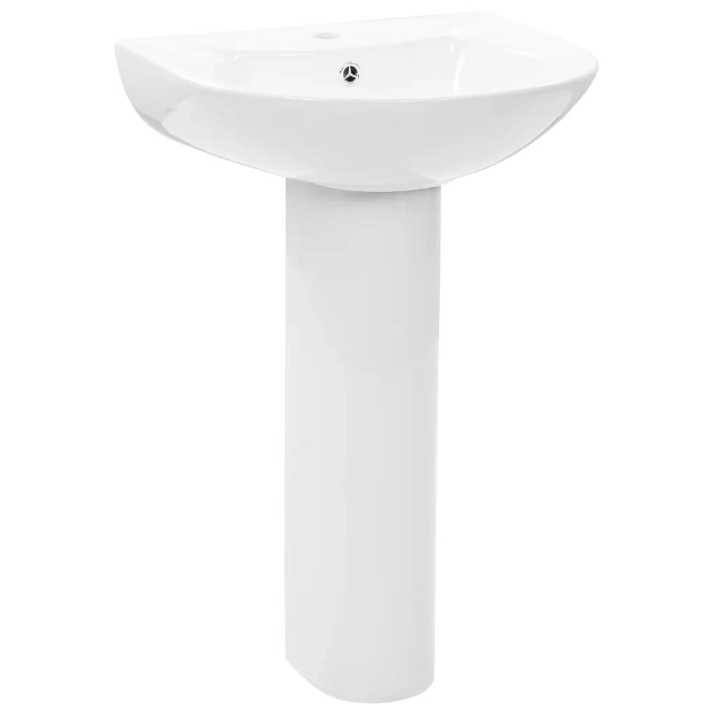 Lavandino a Colonna in Ceramica Bianca 520x440x190 mm 142999