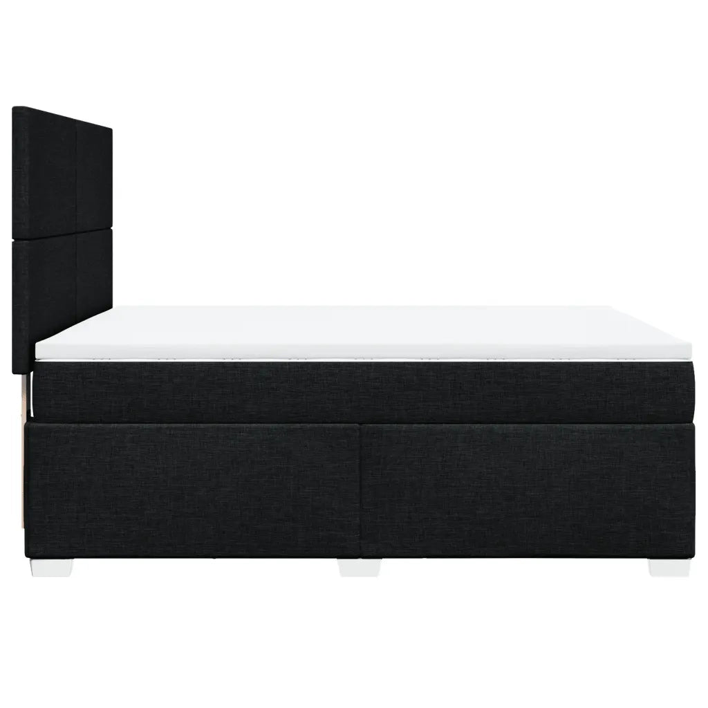Giroletto a Molle con Materasso Nero 160x200 cm in Tessuto 3290534