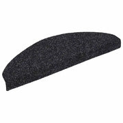 Tappetini per scale autoadesivi 20 pz 65x21x4 cm neri semicircolari grandi 3365645