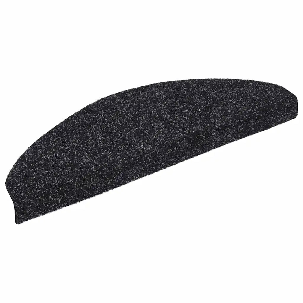 Tappetini per scale autoadesivi 20 pz 65x21x4 cm neri semicircolari grandi 3365645