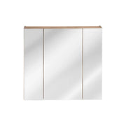 Mobile da contenimento NALYA 75 cm – Rovere chiaro – 3 porte con specchi sospesi