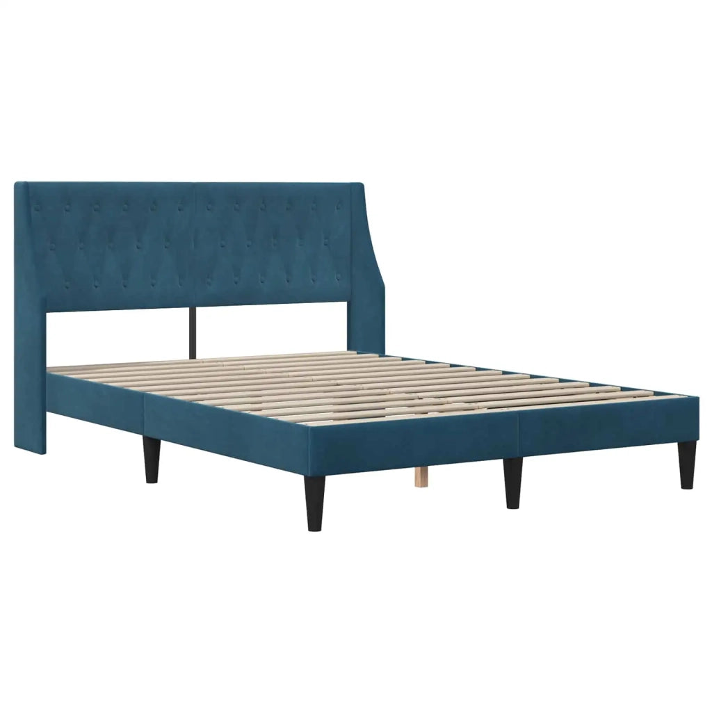Struttura letto con materasso Blu 180 x 200 cm Velluto 3414818