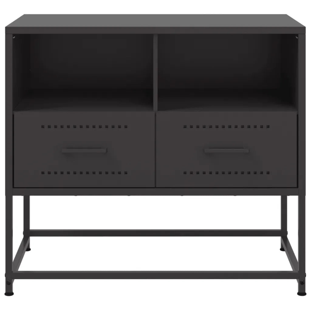 Mobile TV Nero 68x39x60,5 cm in Acciaio 846548
