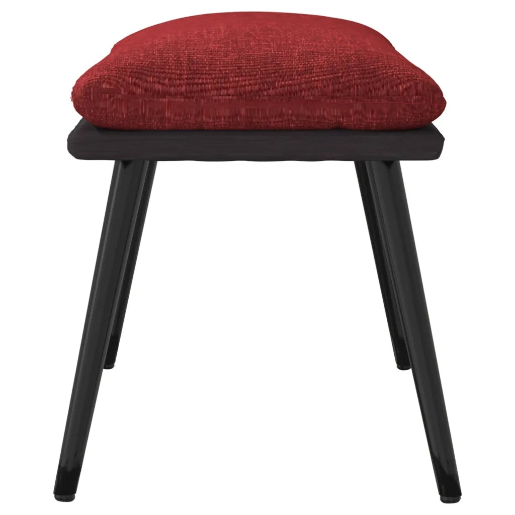 Sgabello Rosso Vino 45x29,5x35 cm in Tessuto e Similpelle 341523