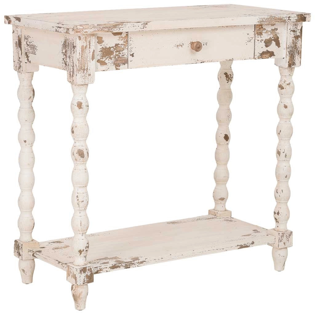 Mobile da ingresso in legno bianco 80x40x80h cm