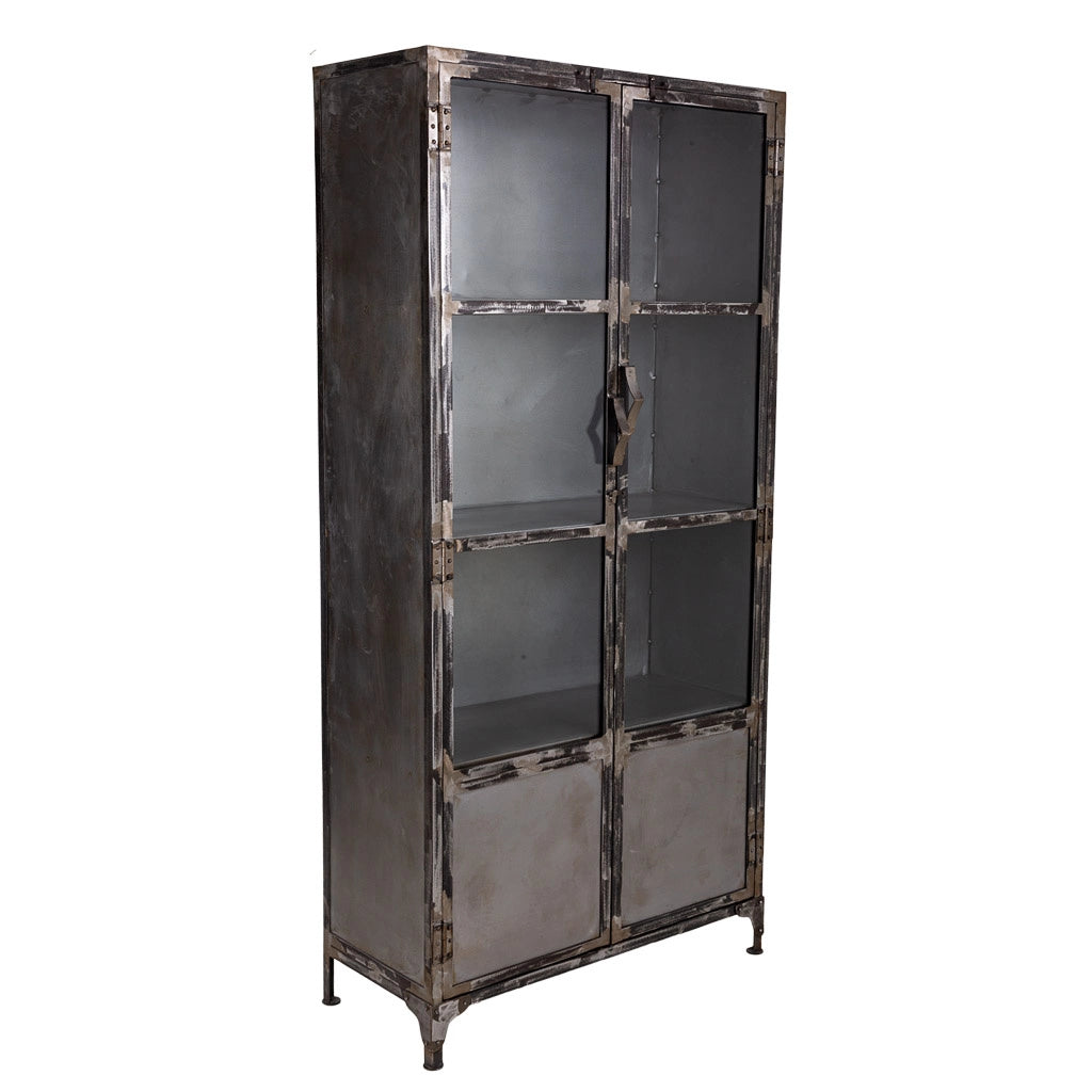 Vetrina in metallo nero 90x40x190h