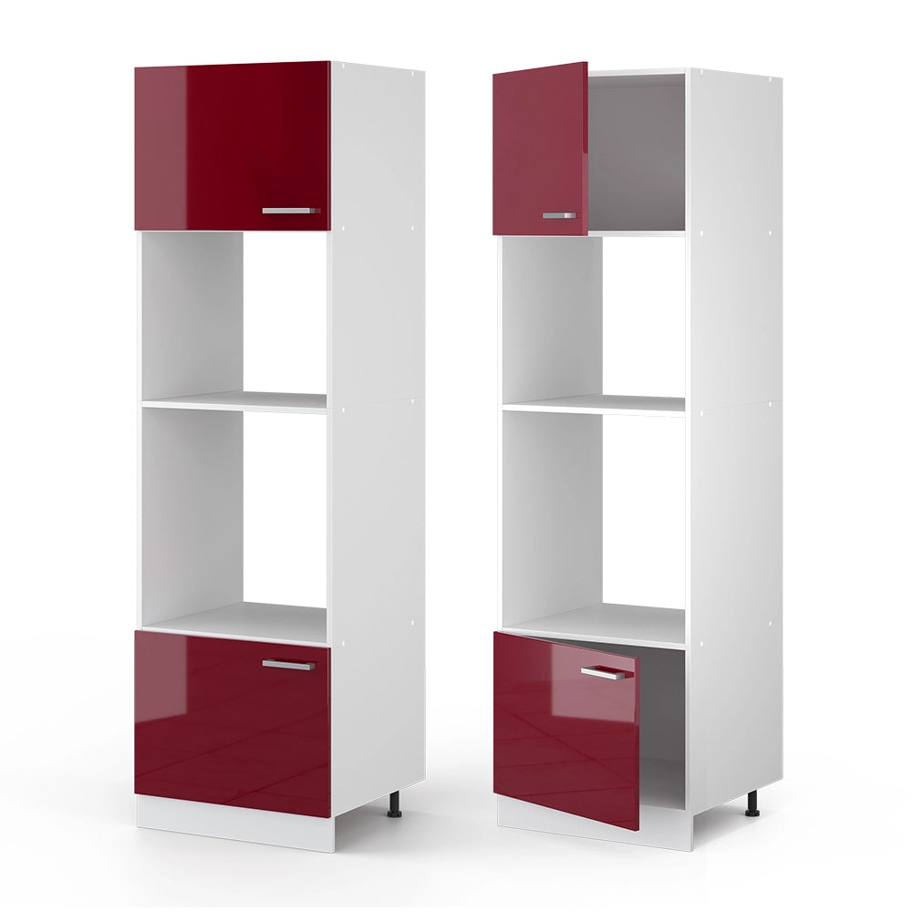 Vicco Set mobili bagno Rosso lucido 60 cm