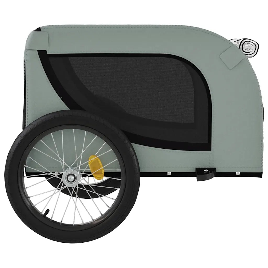 Rimorchio da Bici per Animali Grigio e Nero Oxford e Ferro 94007