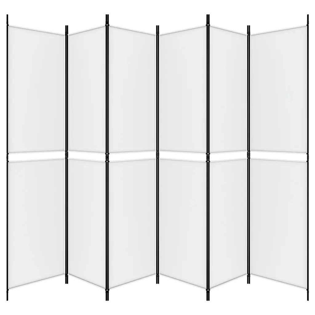 Divisorio a 4 Pannelli Bianco 300x220 cm Tessuto 350254