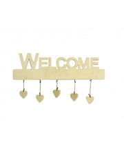 Decorazioni "Welcome"con cuori pendenti 45x13 Vacchetti