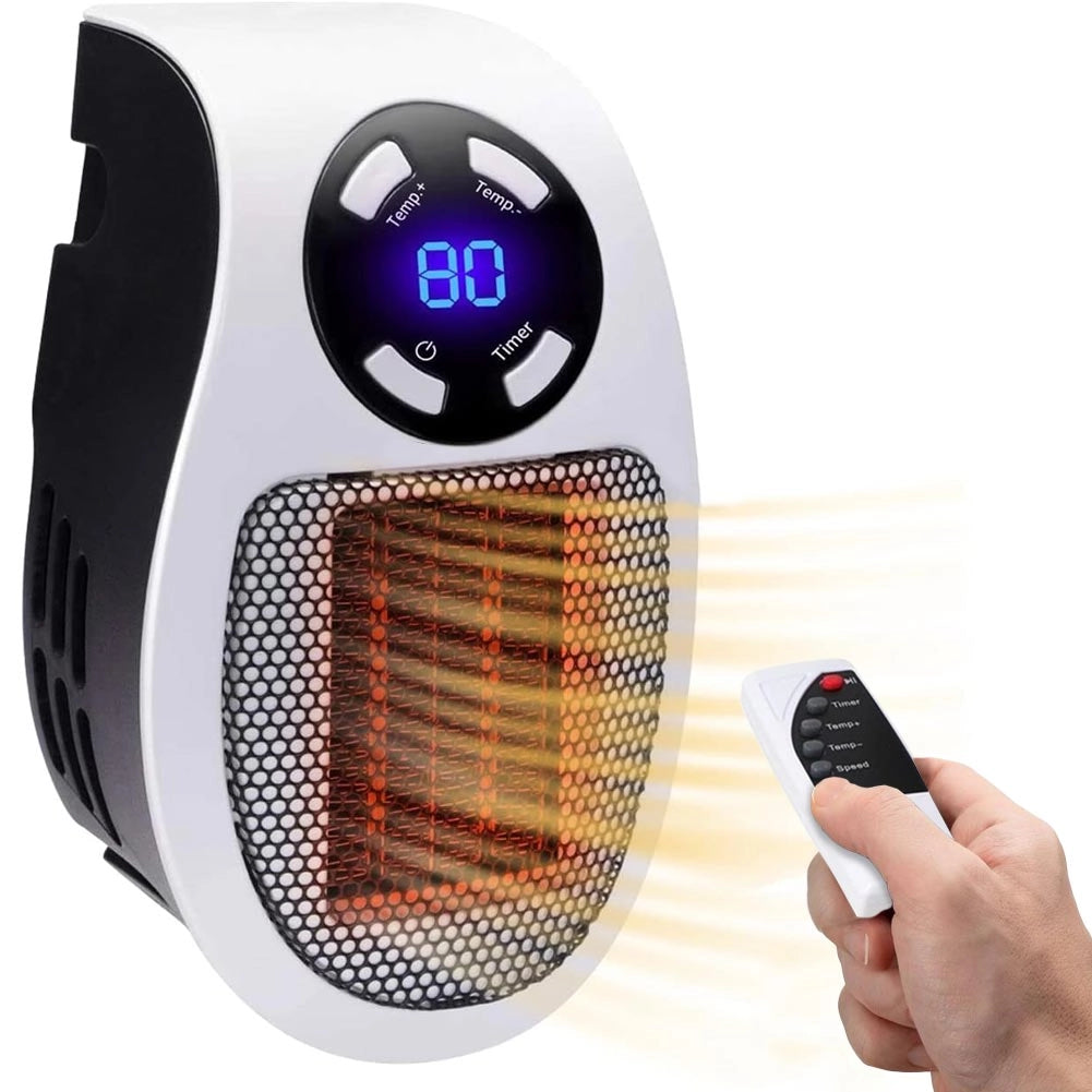 Termoventilatore Mini Stufa Scaldabagno Elettrico con Telecomando e 2 Velocità