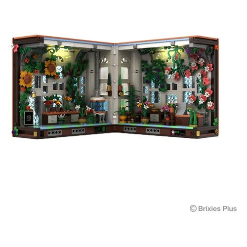 Costruzioni brixies sch222 605 plus negozio di fiori book nook