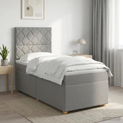 Letto box spring con materasso Grigio Chiaro 100 x 200 cm 3453823