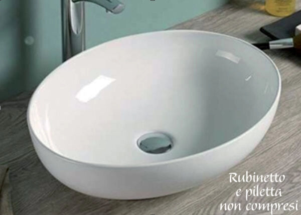Lavabo ciotola esterna bianca Parigi 52x39,5x13