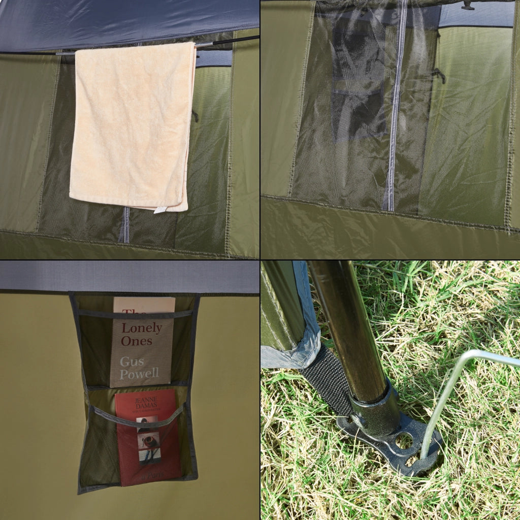 Tenda da Doccia Ayas per Campeggio - Verde / Grigio pro.tec