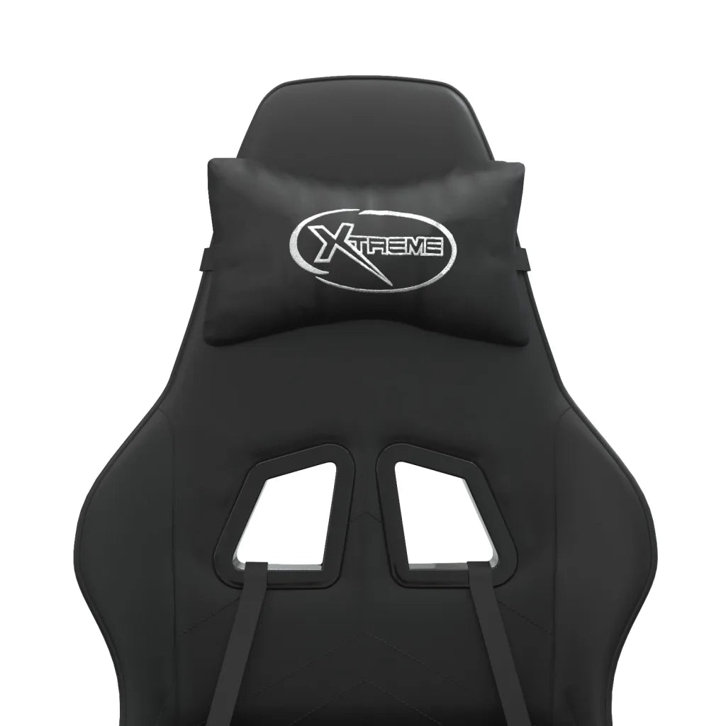 Sedia da Gaming Girevole Nera in Similpelle 349599