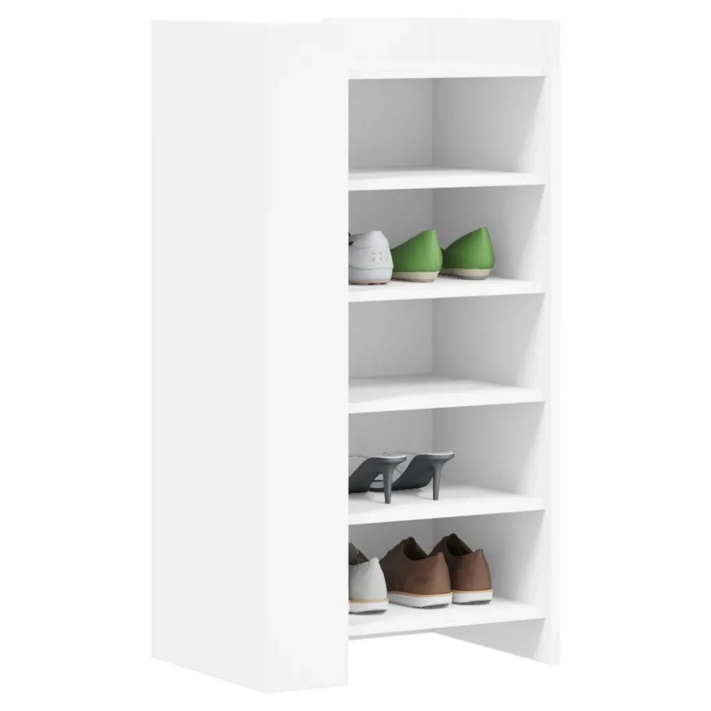 Scarpiera-Scaffale per scarpe Bianca 52x37,5x100 cm in Legno Multistrato 774157