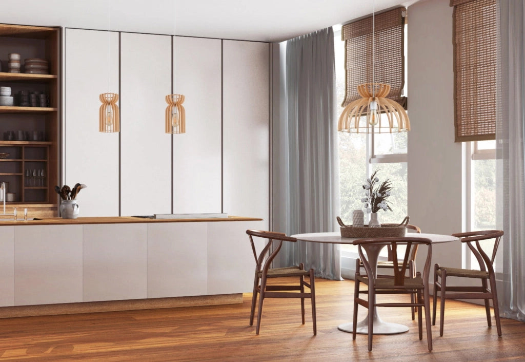 Lampada sospensione Nowodvorski KYMI C legno Ø48 E27