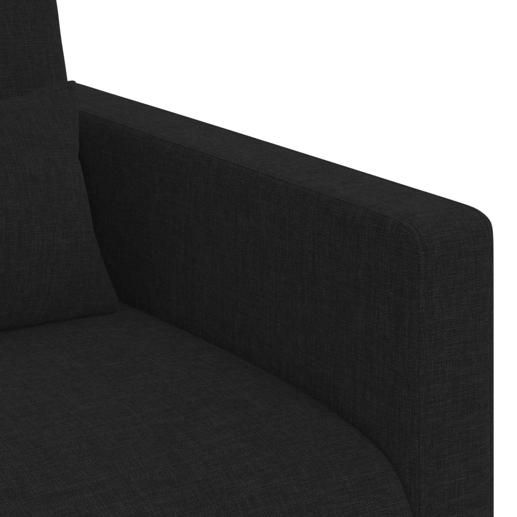 Set di divani 2 pcs Nero 198 x 78 x 80 cm Tessuto 3407583