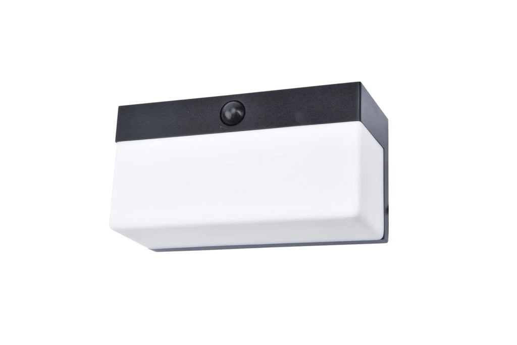 Applique esterno FRAN nero LED 10W con sensori Lutec